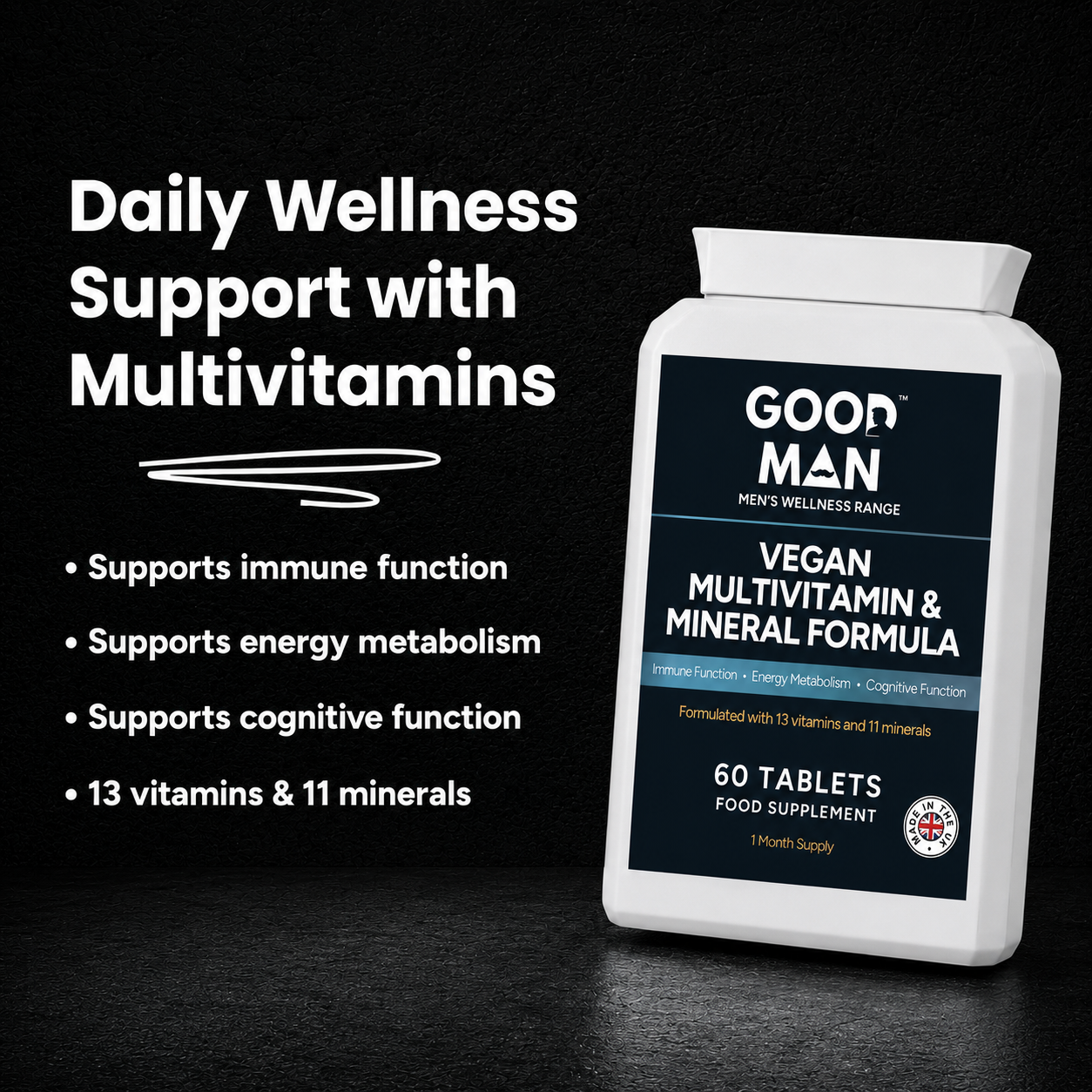 Vegan Multivitamin & Mineral Formula Tablets