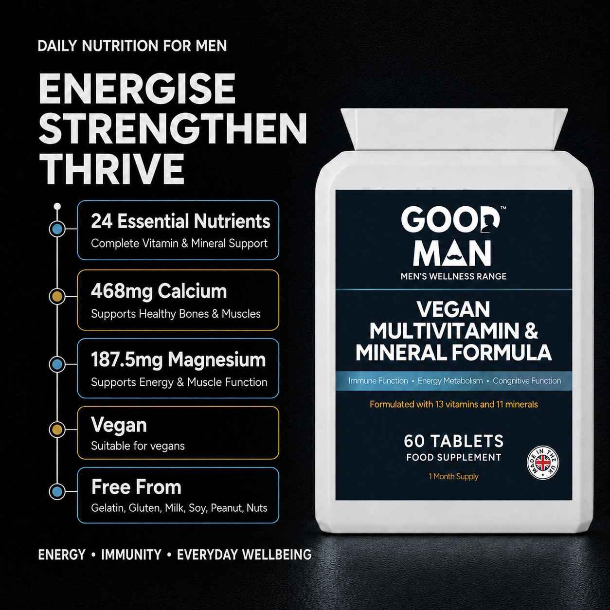 Vegan Multivitamin & Mineral Formula Tablets